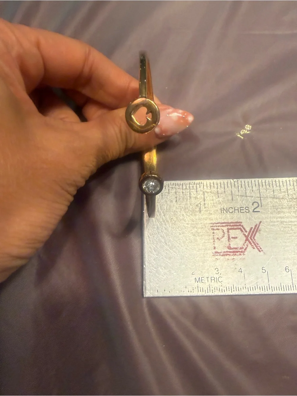 kate spade Spot the Spade Gold Open Spade and Crystal Cuff Hinge Bracelet